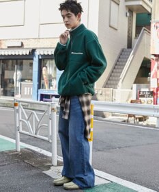 WEGO 【ユニセックス着用】フリース　ハーフZIPプルオーバー