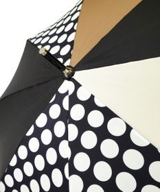 +RING レディース向け プラスリング 長傘 60cm BLK/BGE T1346