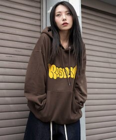 WEGO 【ユニセックス着用ITEM/SMLサイズ展開】グラフィックロゴプルパーカー