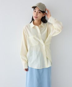 CRAFT STANDARD BOUTIQUE 【2点SET】スカーフ付きシアーストライプシャツ