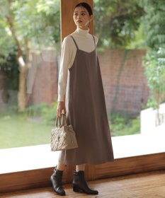 J.PRESS LADIES L 【洗える】マロンサテン キャミソール ワンピース