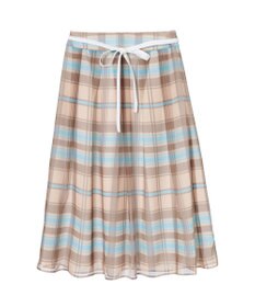 DAKS 50th アニバーサリーチェック シフォン レイヤードスカート