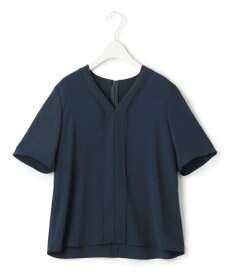 ICB 【洗える】ソフトジョーゼット Vネックブラウス