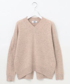 J.PRESS LADIES L 【洗える】CASHMERE BLEND Vネック ニット