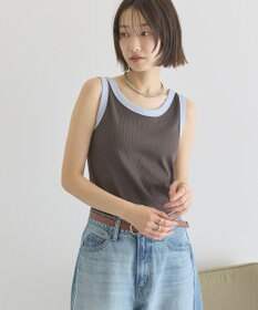 AMERICAN HOLIC バイカラーテレコタンクトップ