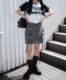 WEGO ヴィンテージウォッシュカーゴミニスカート