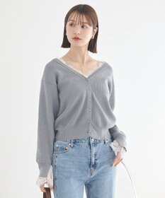 earth music&ecology レーストリムカーディガン