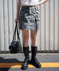 WEGO ヴィンテージウォッシュカーゴミニスカート