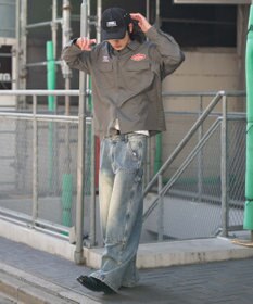 WEGO 【ユニセックス着用ITEM】ワッペンワークシャツ（LS）