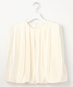 23区 L 【エステータ】ドレープサテン プリーツブラウス