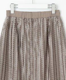 自由区 【セットアップ対応・洗える】フリンジジャガード スカート