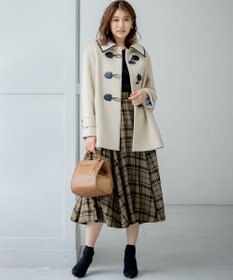 組曲 L シアーツイルチェック フレアスカート