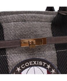 A.D.M.J. 【ファブリック】リネンラメクロス/前金具付トート32cm(Dカン＋)リネンラメクロス/前金具付トート40cm(Dカン＋)