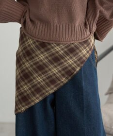 earth music&ecology チェックスカーフ