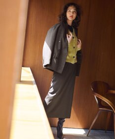 UNFILO アルパカシャギー Vネックカーディガン