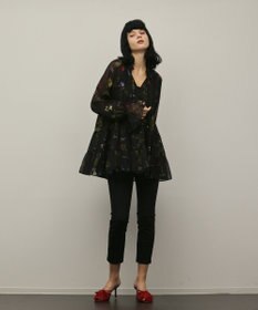 GRACE CONTINENTAL ボタニカルプリントチュニックトップ