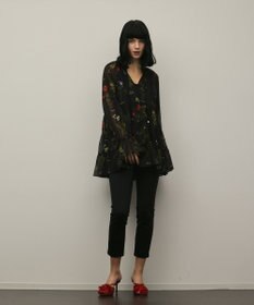 GRACE CONTINENTAL ボタニカルプリントチュニックトップ