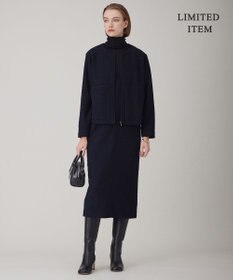 ICB 【WEB限定・洗える】 ツイードインレイ ブルゾン