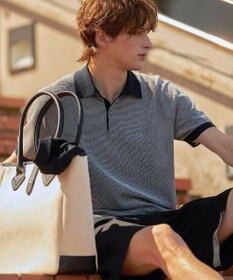 J.PRESS MEN 【ビジネス対応】【HYBRID LINEN】ニットポロシャツ