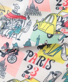 23区GOLF 【WOMEN】【ストレッチ】25周年 イラストレーターコラボ総柄 ショートパンツ