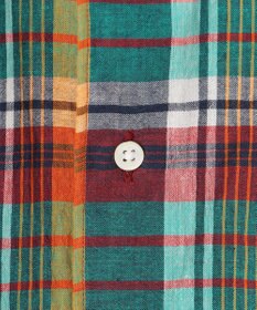 J.PRESS MEN 【J.PRESS ORIGINALS】Indian Madras Regular half Sleeve Shirt / Baggy-Fit