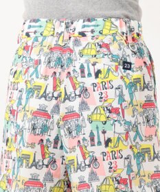 23区GOLF 【WOMEN】【ストレッチ】25周年 イラストレーターコラボ総柄 ショートパンツ