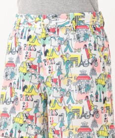 23区GOLF 【WOMEN】【ストレッチ】25周年 イラストレーターコラボ総柄 ショートパンツ