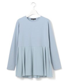 23区 S 【ご好評につき新色追加】ナチュラルコットンベアコンビ ペプラム カットソー