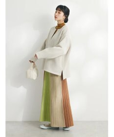 CRAFT STANDARD BOUTIQUE マルチストライプバイカラーニットスカート