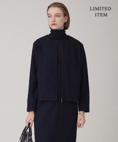 ICB 【WEB限定・洗える】 ツイードインレイ ブルゾン