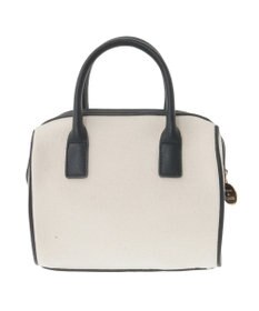 Maison de FLEUR チャーム付きキャンバスボストンバッグ