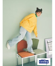 earth music&ecology Ｃｏｓｂｙ×ｅａｒｔｈ　配色ステッチロングＴシャツ