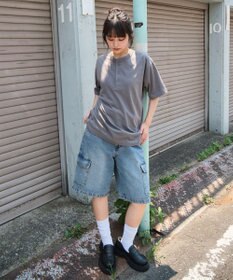 WEGO 【ユニセックス着用ITEM/MLサイズ展開】リラックスフィットヘンリーネックT（SS）