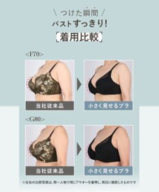 WACOAL ブラジャー 【小さく見せるブラ】 着やせ効果 ボリュームを逃がしてほっそり 脇高設計 Hカップまで対応 大きいサイズ レディース フルカップ BMM322 /ワコール