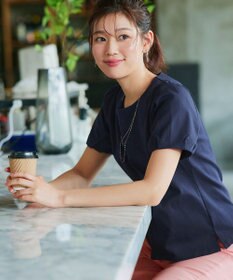 Tiaclasse 【UVケア・接触冷感】“あまラク” タックパフスリーブカットソートップス