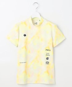 PW CIRCULUS 【吸水速乾  / UV遮蔽率99.5%  UVカット / ストレッチ】【WOMEN】タイダイ柄モックネックT ゴルフウェア レディース