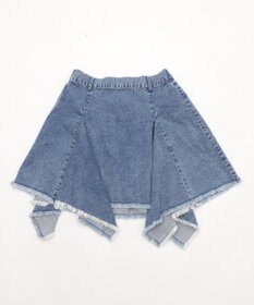WEGO 【ウエストゴム】イレヘムデニムミニスカート