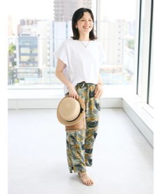 CRAFT STANDARD BOUTIQUE レーヨン柄プリントワイドパンツ
