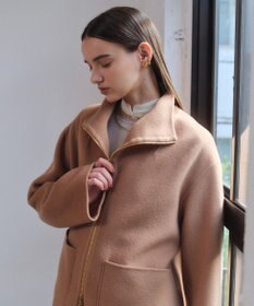 BEIGE， ZION / ウールスタンドカラーショートコート