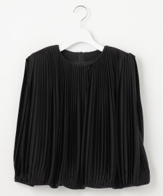 23区 L 【エステータ】ドレープサテン プリーツブラウス