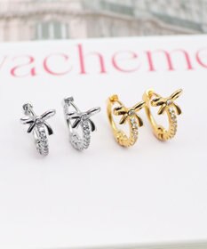 Tiaclasse 【安田美沙子さん着用・金属アレルギー対応】リボンフープピアス