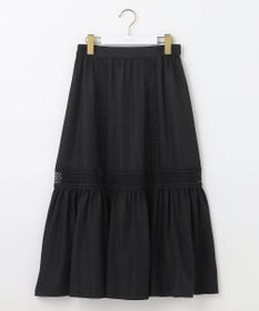 ANY SIS 【洗える】レースポイントティアード スカート