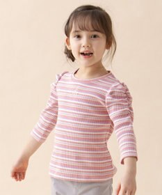 ANY KIDS 七分袖 テレコボーダー Tシャツ