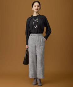 自由区 L 【カタログ掲載】ナチュラルタッチスタンドカラー ブラウス