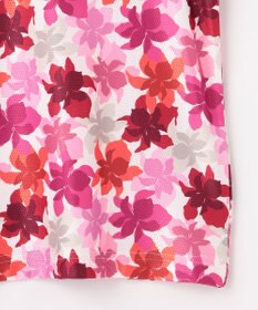 23区GOLF 【WOMEN】【UVカット】草花柄プリントポロシャツ