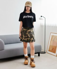 WEGO グラフィックサイドドロストショートT