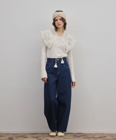 GRACE CONTINENTAL タッセル付レースカラー