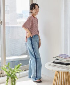 AMERICAN HOLIC シアーレトロボーダー半袖プルオーバー