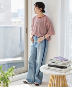 AMERICAN HOLIC シアーレトロボーダー半袖プルオーバー