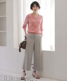 J.PRESS LADIES Shineシャンブレーツイル クロップド パンツ